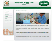 Tablet Screenshot of nottinghamfootclinic.co.uk